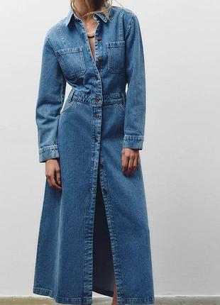 Джинсовый сарафан zara