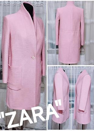 ♥️👍 элегантное лёгкое розовое пальто, блейзер, удлиненный жакет от "zara".