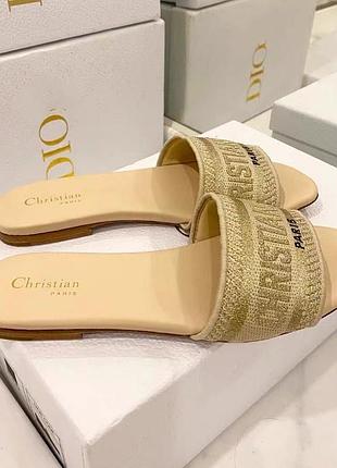 Шлепки босоножки шльопки шльопанці босоніжки в стилі dior сандалі