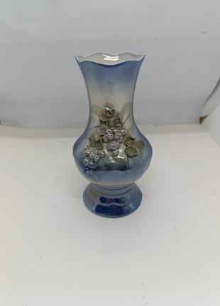 Керамика фарфоровая ваза для цветов 16 см с цветами вазочка керамическая фарфоровая