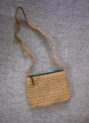 Плетена сумка через плече крос боді кросс боди плетёная