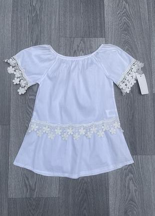 Блуза для дівчинки натуральна тканина бавовна 100% розмір 4,6 років