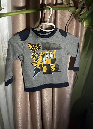 Свитшот на мальчика 2-3 года jcb