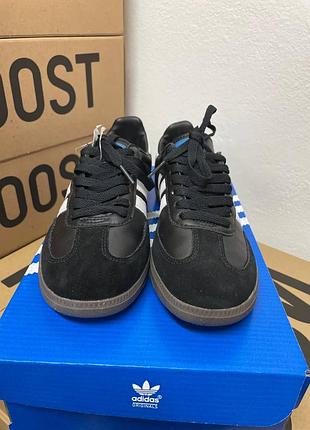 Кроссовки adidas samba black white 3