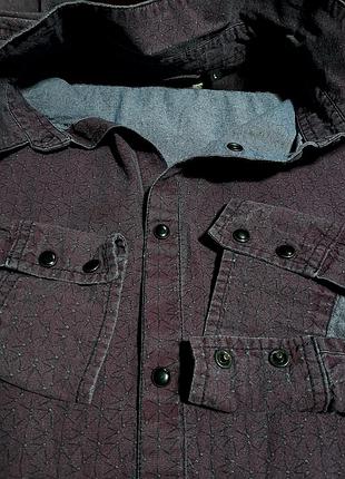 Стильная джинсовая рубашка на кнопках, котоновая рубашка