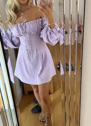 Нежно лиловое лавандовое платье missguided