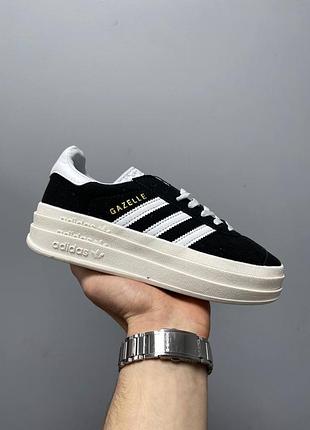 Жіночі кросівки adidas gazelle bold black white