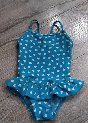 George, англія! бірюзовий купальник на дівчинку 1-1,5 року, 81-86 см