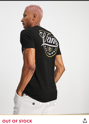 Футболка облегающая vans, size s/xs, идеал, плечи 39 подмышки 44 длина 66