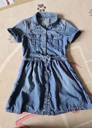 Платье, джинсовое, gap, l, 9-11 лет, 134-140 см