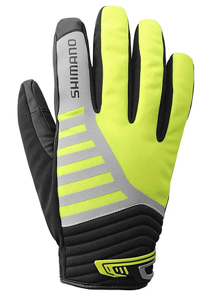 Велоперчатки shimano thermal poron xrd long finger gloves оригинал (xl)