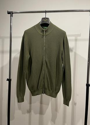 Кофта на замок светр хакі джемпер united colors of benetton