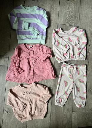 Лот речей на дівчинку костюм 74 см primark без утеплення  котон 100%
