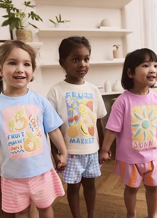 Набір костюмів комплектів футболка та шорти на дівчинку