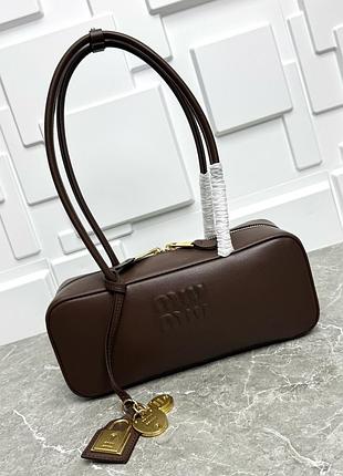 Сумка з натуральної шкіри колір шоколад