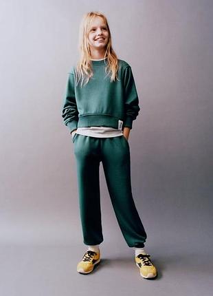 Стильний брендовий костюм для дівчинкиз флісом всередині zara (зара)