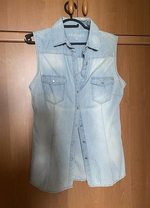 Женская летняя рубашка-безрукавка