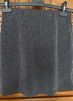 24colours юбка черная с люрексом, размер 44 (38м)