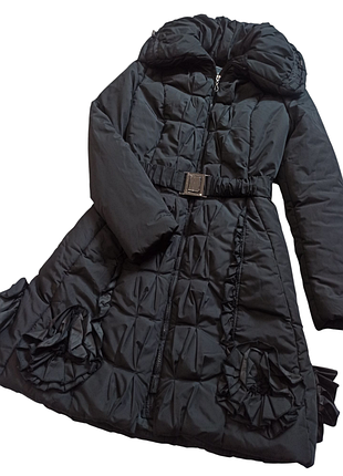 Утеплене плащове пальто з квітами alexo