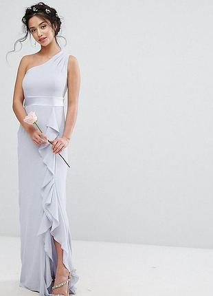 Шикарное макси платье на одно плечо