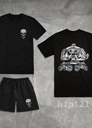 Футболка база black + шорти