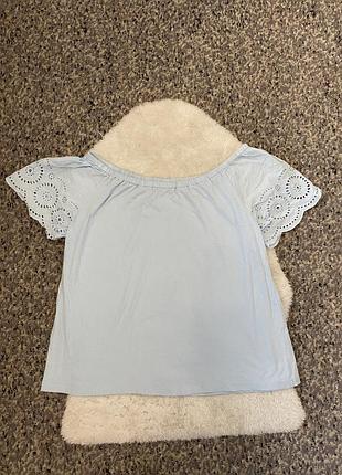 Блакитна бавовняна футболка (код товара 120525)