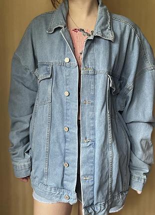 Джинсова куртка джинсівка унісекс