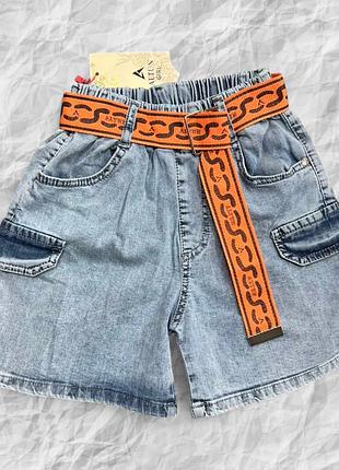Дитячі джинсові шорти altun girl 7800jeans 140 -170 розміри