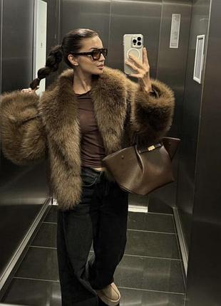 Шуба zara вкорочена