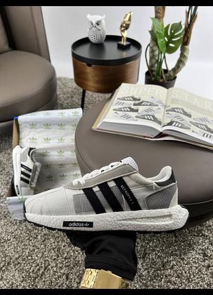 Чоловічі кросівки adidas originals retropy e5 texture white black grey