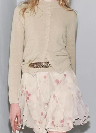 Трикотажный кардиган с льном