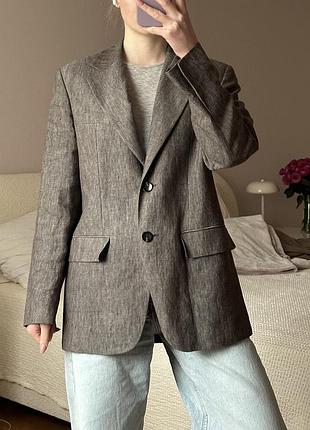 Меланжевий піджак зі 100% льону massimo dutti. розмір 36. нова колекція.
