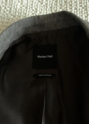Меланжевий піджак зі 100% льону massimo dutti. розмір 36. нова колекція.7 фото