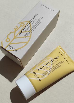 Мультифункциональный защитный крем для лица optimals с spf 50
