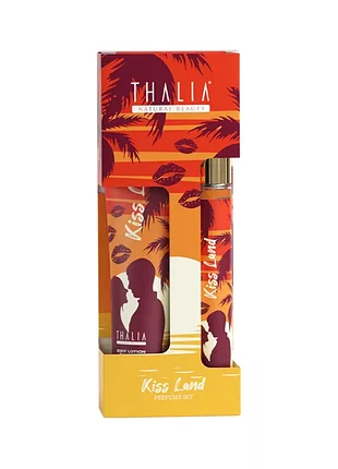 Женский парфюмированный набор edp+лосьон для тела kiss land thalia, 35/50 мл