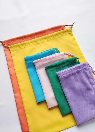 Еко торбинки для продуктів, мішечки сіточки платівки, фруктовки, багаторазові