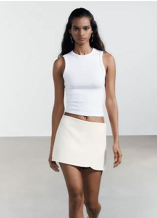 Топ-майка у рубчик zara нова колеція 2025