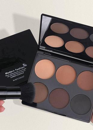 Палетка для контурування maycheer 6 color contour powder #3