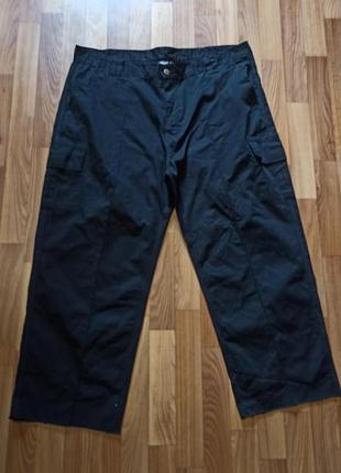 Черные брюки cargo с карманами размер 44 замес полиэстера с хлопком