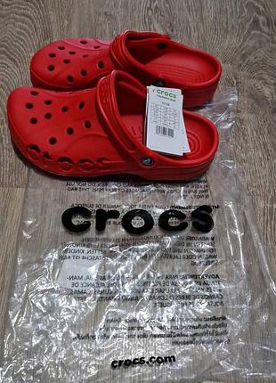 Кроксы сабо crocs красный р.42