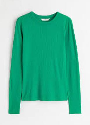 Лонг лонгслив зелений h&m