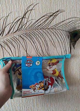 Дитячий набір 4в1 щенячий патруль гонщик маршал кримез disney,стаканчик,розчіска, рушник, косметичка