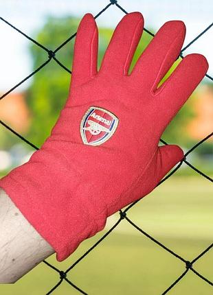 Футбольные флисовые перчатки fc arsenal london