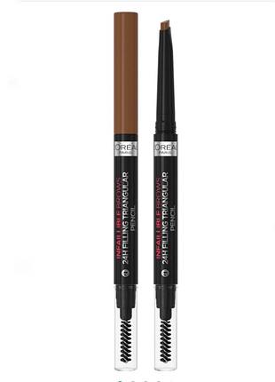 Карандаш для бровей l'oreal paris infaillible brows 24h filling triangular pencil 5.23 auburn