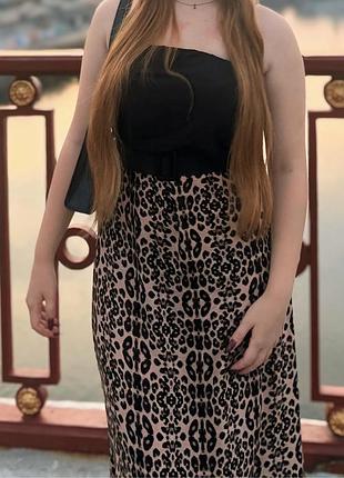 Сукня з леопардовим принтом