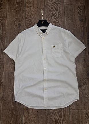 Мужская белая рубашка lyle &amp; scott