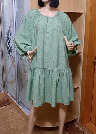 Платье h&m р xl вискоза с широкими рукавами