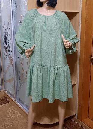 Платье h&m р xl вискоза с широкими рукавами2 фото