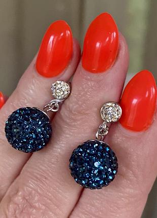 Сережки з камiнчиками swarovski