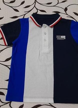 Футболка (поло) 100% хлопок на мальчика 2-3 лет, фирменная